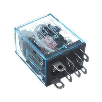 Picture of 220Vac 10Amp DPDT Power Relay Electromagnetic Relay MY2 is a power relay with a coil rated voltage of 220V. The relay have 8 pins, with good quality and long operational life.-Grey