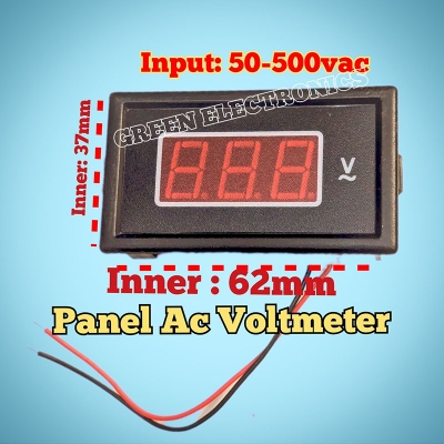 Picture of 220 Volt AC meter (Digital volt meter 220vac) for Input Voltage Measure of Voltage Stabilizers Regulator ATS UPS IPS-Multicolor