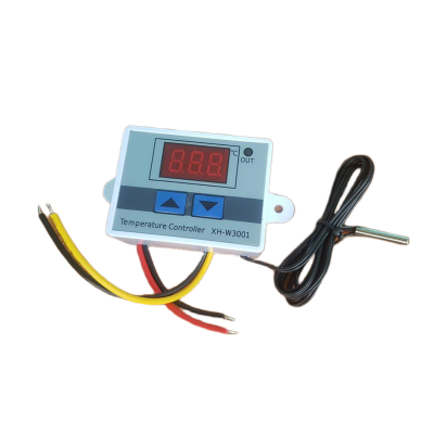 Picture of Temperature Controller Device XH-W3001 Digital Temperature Controller AC 220v LED Display Thermometer Controller Supply AC220V Using Egg Incubator Equivalent-Brown