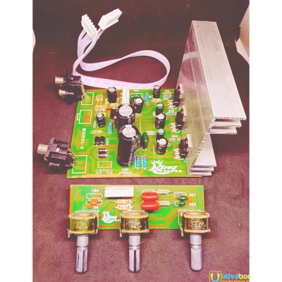 Picture of 2.1 Channel stereo amplifier circuit board TDA2030A 2x18W 3 Channel Subwoofer DIY Module Stereo Audio Amplifier Board-Multicolor