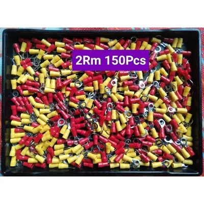 Picture of Round Shap Cable Lug Socket 2Rm 150pcs Wire Terminal, 360pcs Crimp Terminal Quick Disconnect for Soldering-Yellow