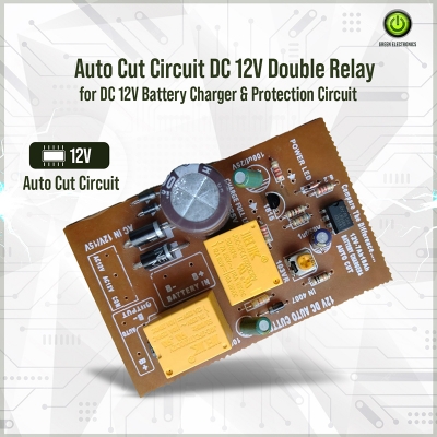 Picture of Charge & Protect with an Auto Cut Circuit DC 12V Double Relay for DC 12V Battery Charger & Protection Circuit -A Unique Choice For Battery Maintenance-Yellow
