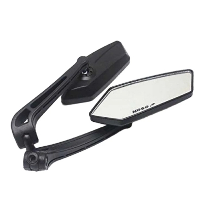 Picture of KOSO Black Looking Glass For Motorcycle, Bike Universal Model 2Pcs- Black