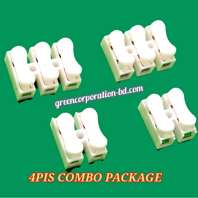 Picture of 4pis Combo Package Quick press type wiring terminal to connector power line clip and wire column tool connection-Multicolor