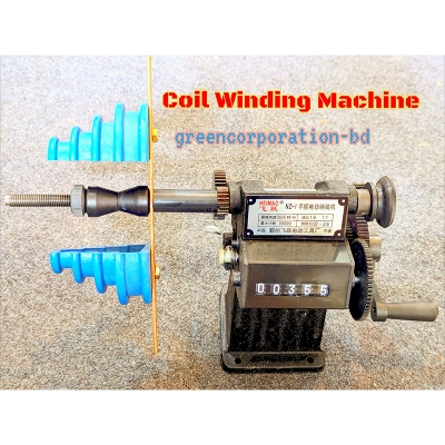 Picture of Forma Bobin Set With Coil Winding Machine Complete Setup Hand Tools Manual Counting Machine Green Electronics-Multicolor