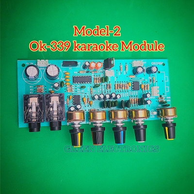 Picture of Model 2 ok-339 bass tone karaoke module for high quality preradio generator high gain bass tone volume board-Green