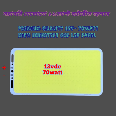 Picture of High Quality Dc 12V Cob Led Panel Light 70W Chip Strip Flip Module Tube Camping Lamp Waterproof Flood Lights 6500k-Multicolor