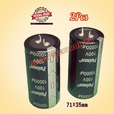 Picture of 2pcs 10000uf /100v Capacitor (paisan) Electrolytic Capacitor-Black