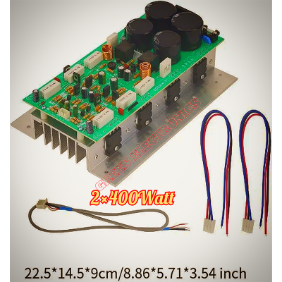Picture of CHINA Stereo 800W Amplifiers Board True RMS 2×400wat DC 24-45V Deep Bass No Noise Stereo 8 Transistor 2SC5200 & 2SA1943 5200 1943 Heavy Weight Heat Sink