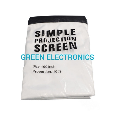Picture of Simple Projector Screen 100inch (Folded Poly Packets)  For Any Projector Use-White