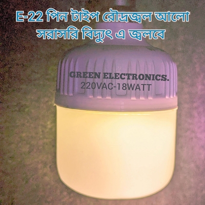 Picture of electric light 18 Watt Worm  LED Energy Saving BULB / LIGHT Only Pin System White Best Quality-Gold