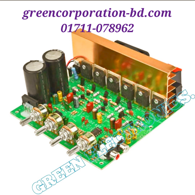Picture of 6 Transistor 3 Channel 2.1 Class H Subwoofer Stereo L R Power Amplifier Board AC 18-24V 320W Amplifier-Multicolor