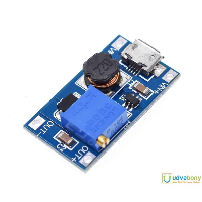 Picture of DC DC STEP UP MT3608 BOOST CONVERTER MICRO USB DC 2V-24V TO 5V-28V 2A  ADJUSTABLE VOLTAGE REGULATOR MODULE POWER SUPPLY