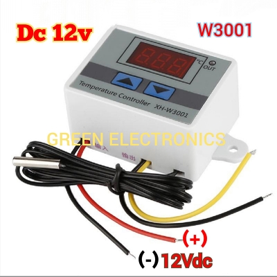 Picture of DC 12V XH-W3001 W3001 10A 12V 120W Digital Temperature Controller Display Thermostat Control Sensors Switches & Waterproof 10K NTC Probe-80 gm