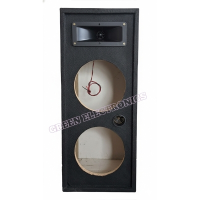 Picture of 8" Duel Speaker Blank Cabinet With Tweeter 8inch duel cutting sound box cabinet for diy sound making-Black