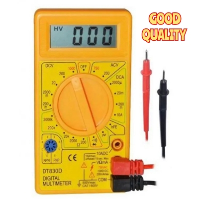 Picture of Digital Multimeter, Handheld Digital Multimeter LCD Backlight Portable-Yellow