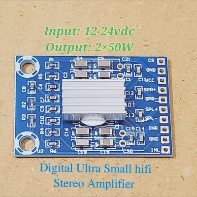 Picture of Original TPA3116D2 100watt hifi stereo amplifire XH-M562 Ultra micro Edition Digital Audio Amplifier Board Class D Power Amplifier Board Ultra Thin Dual 50W