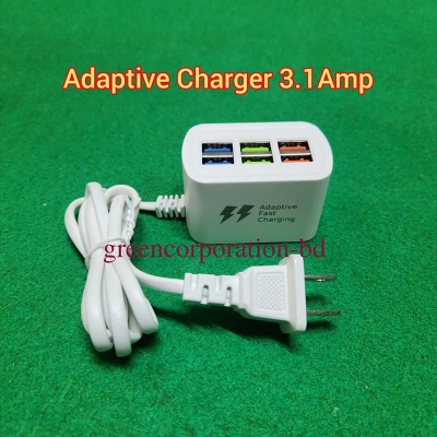 Picture of extended 6port 3.1Amp high quality 5v charger Universal Usb 5v Power Hub Charger Station-Multicolor