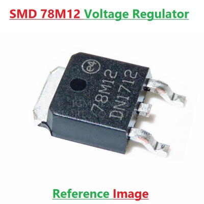 Picture of 3Pcs- 7812 A Class SMD LM7812 Voltage Regulator SMD LM7812 IC 12V 1.5A Voltage Regulator 3 Pin Leads SMD 78M12 Regulator IC TO-220 Package 12V SMD 7812 Voltage Regulator-Black