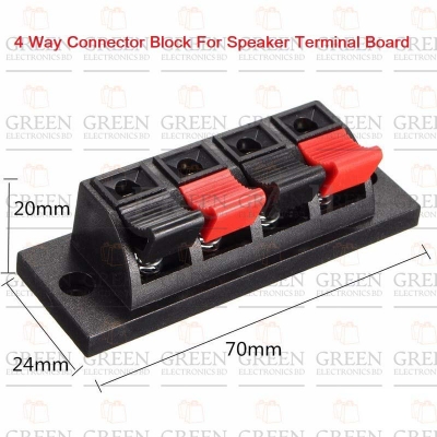 Picture of 4 Way Connector Block For Speaker Terminal Board 4 Way Speaker Terminal Block-Multicolor
