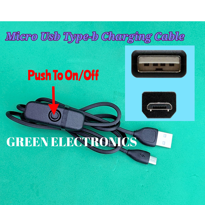 Picture of On off switching micro usb type charging cable-Multicolor