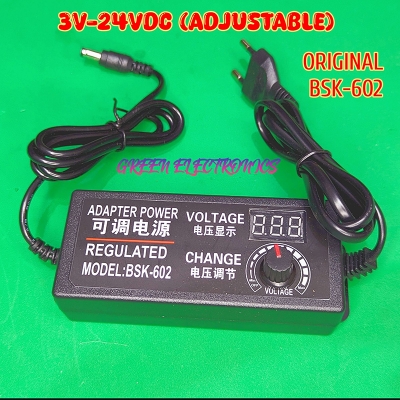 Picture of 3v to 24vdc Adjustable Power Supply Power Adaptor For Tv Laptop Other-Black