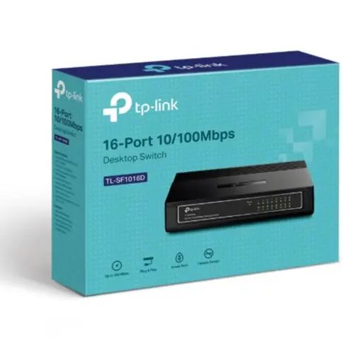 Picture of TP-Link TL-SF1016D Unmanaged 10/100M Switch - Black
