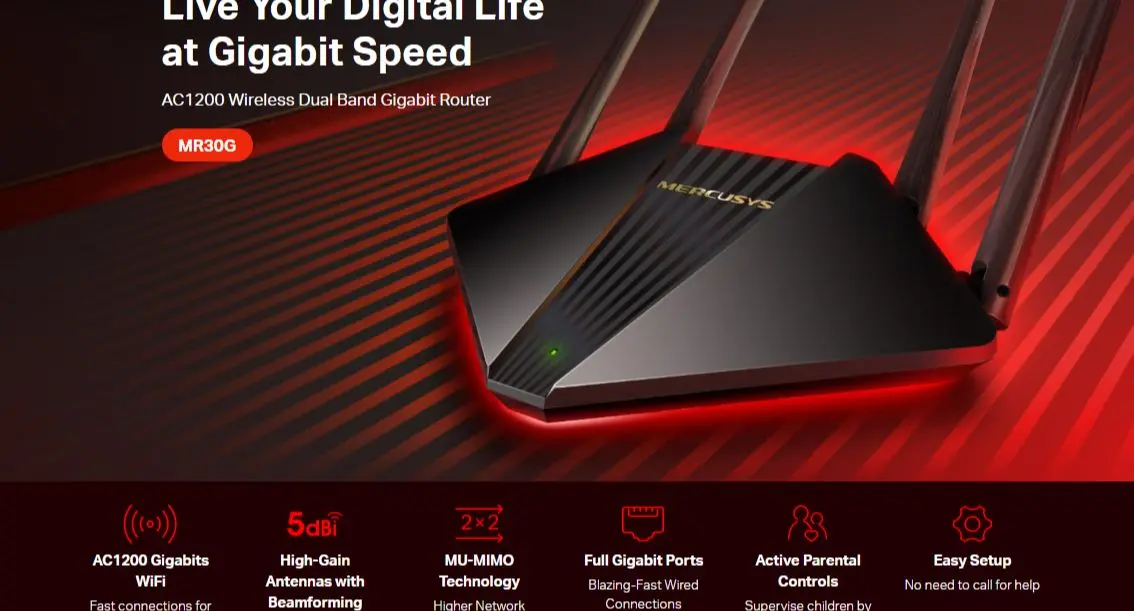 Picture of Mercusys Mr30g Ac1200 Wireless Dual Band Gigabit Router