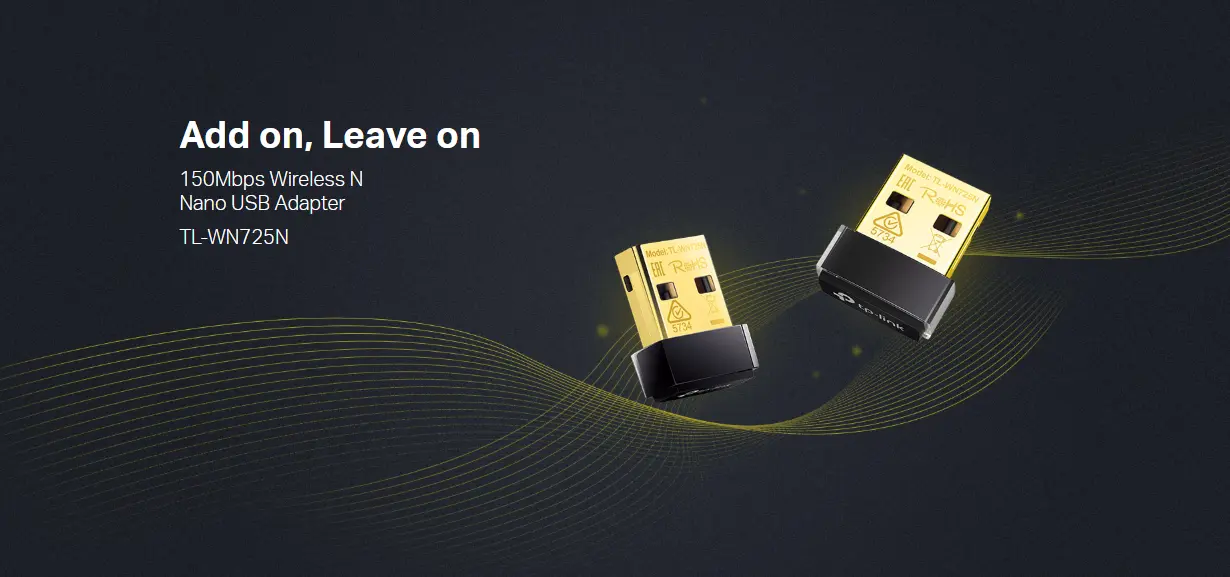 Picture of TP Link TL-WN725N 150 Mbps Wireless USB Adapter - Black