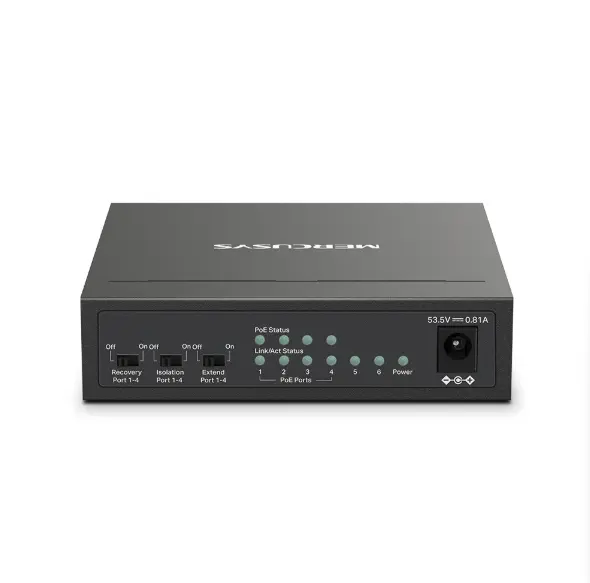 Picture of Mercusys MS106LP 6-Port 10/100Mbps Desktop Switch with 4-Port PoE+