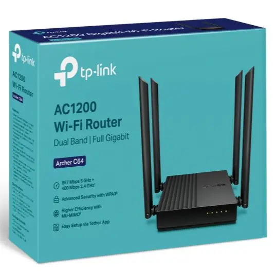 Picture of TP-Link Archer C64 AC1200 Wireless MU-MIMO Gigabit WiFi Router