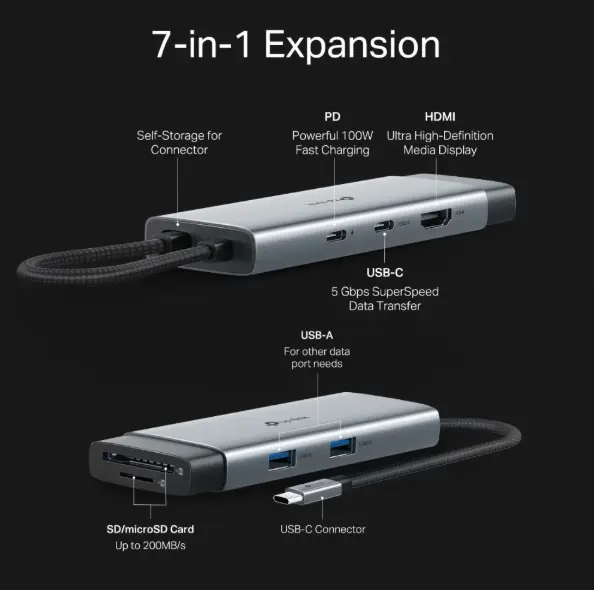 Picture of Tp-Link 7020C | USB Type-C 7-Port Hub | TP-Link