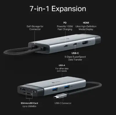 Picture of Tp-Link 7020C | USB Type-C 7-Port Hub | TP-Link