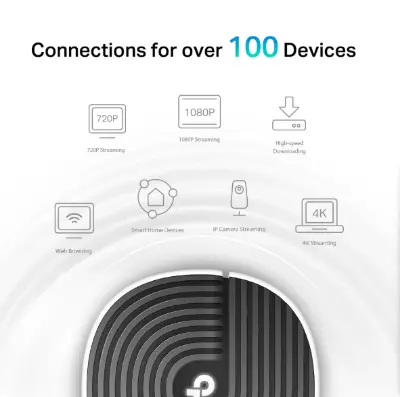 Picture of TP-Link Deco S7 AC1900 1 Pack Whole Home Mesh Wi-Fi System Smart Router 100 Device Capacity 1900 Mbps Dual-Band with Gigabit Ports