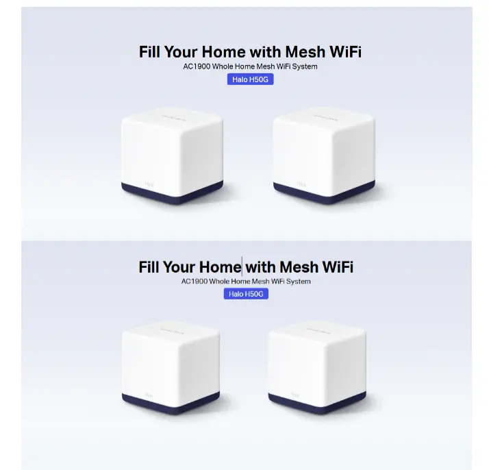 Picture of Mercusys Halo H50G AC1900 Whole Home Gigabit Mesh 2pack  Wi-Fi System