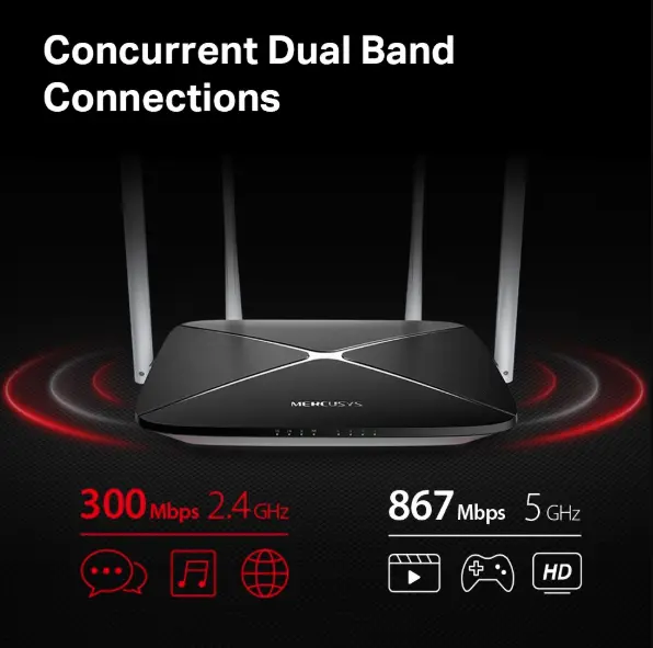Picture of MERCUSYS AC12 AC1200 Dual-Band Wi-Fi Router