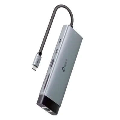 Picture of TP-Link UH9120C USB-C 9-in-1 Multi-Port Hub (4K@60Hz HDMI, Gigabit Ethernet, 100W PD Charging, USB-C Data, 3× USB-A 3.0, SD & MicroSD Card Readers)