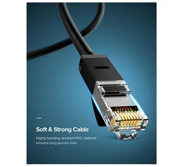 Picture of Ugreen NW102 (20158) Cat-6 U/UTP 0.5 Meter Black Network Cable # 20158, Patch Cord