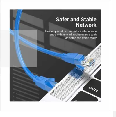 Picture of Vention IBELH Cat-6 UTP, 2 Meter, Blue Network Cable #IBELH