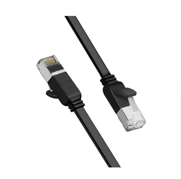 Picture of Ugreen NW101 (50187) Cat-6 U/UTP 5 Meter Black Network Cable # 50187, Flat Patch Cord