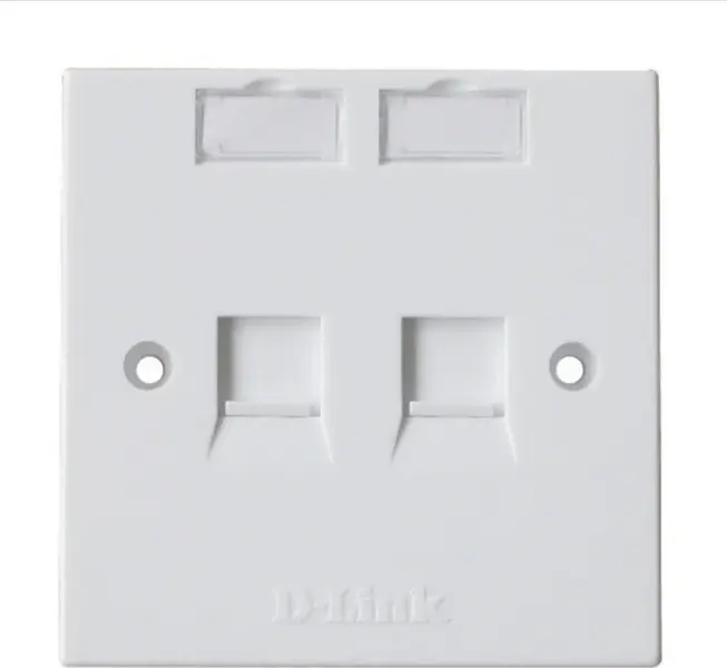Picture of D-Link White Face Plate (Dual Port) #NFP-0WHI21