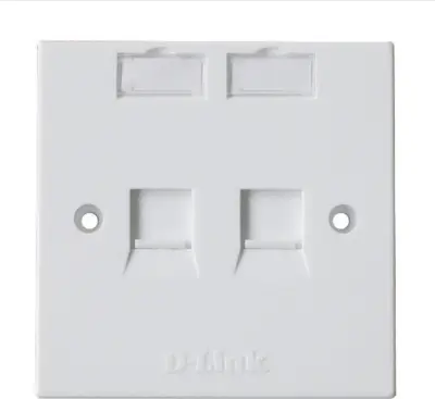 Picture of D-Link White Face Plate (Dual Port) #NFP-0WHI21