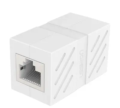 Picture of Ugreen NW114 (20311) CAT-7 RJ45 Female to Female Keystone Jack White Coupler #20311 (1 Pcs)