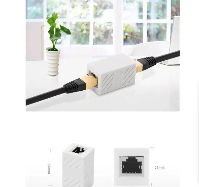 Picture of Ugreen NW114 (20311) CAT-7 RJ45 Female to Female Keystone Jack White Coupler #20311 (1 Pcs)