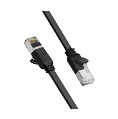 Picture of Ugreen NW101 (50186) Cat-6, 3 Meter, Black Network Cable # 50186, Flat Patch Cord