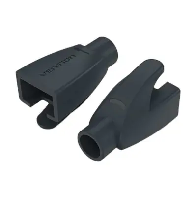 Picture of Vention IODB0-50 RJ45 Black Strain Relief Boots # IODB0-50 (50 pcs)