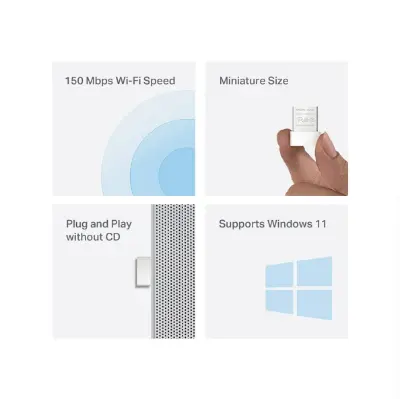 Picture of Mercusys MW150US N150 Wireless Nano USB Adapter