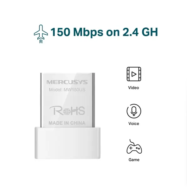 Picture of Mercusys MW150US N150 Wireless Nano USB Adapter