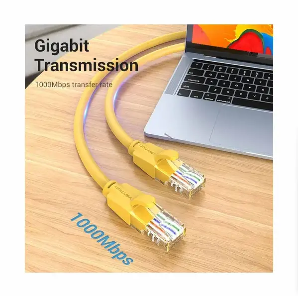 Picture of Vention IBEYH Cat-6 UTP, 2 Meter, Yellow Network Cable #IBEYH Patch Cable
