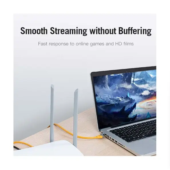 Picture of Vention IBHYG Cat-6A SFTP, 1.5 Meter, Yellow Network Cable #IBHYG Patch Cable